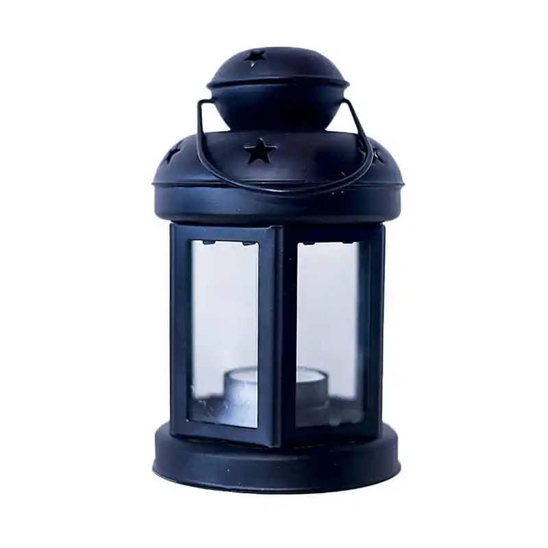 Candle windproof lamp Christmas European Wrought Iron Windproof Lamp Christmas Candle Decorative Candlestick #2n9 (2)