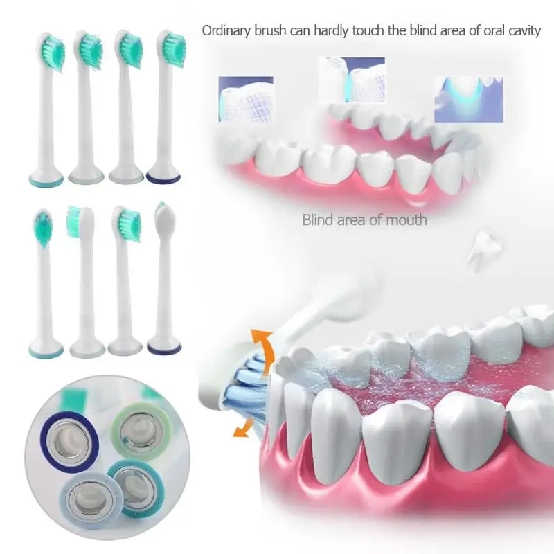 8 шт./компл. замена электрической Зубная щётка головки щеток подходит для Philips/Sonicare HX6024 сменные насадки для зубной щетки дропшиппинг