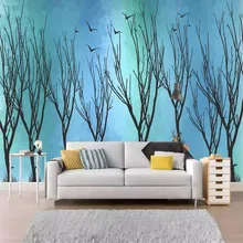 Customized 3d murals deer forest artistic conception bird background wall decoration painting wallpaper mural photo wallpaper Customized 3d murals deer forest artistic conception bird background wall decoration painting wallpaper mural photo wallpaper