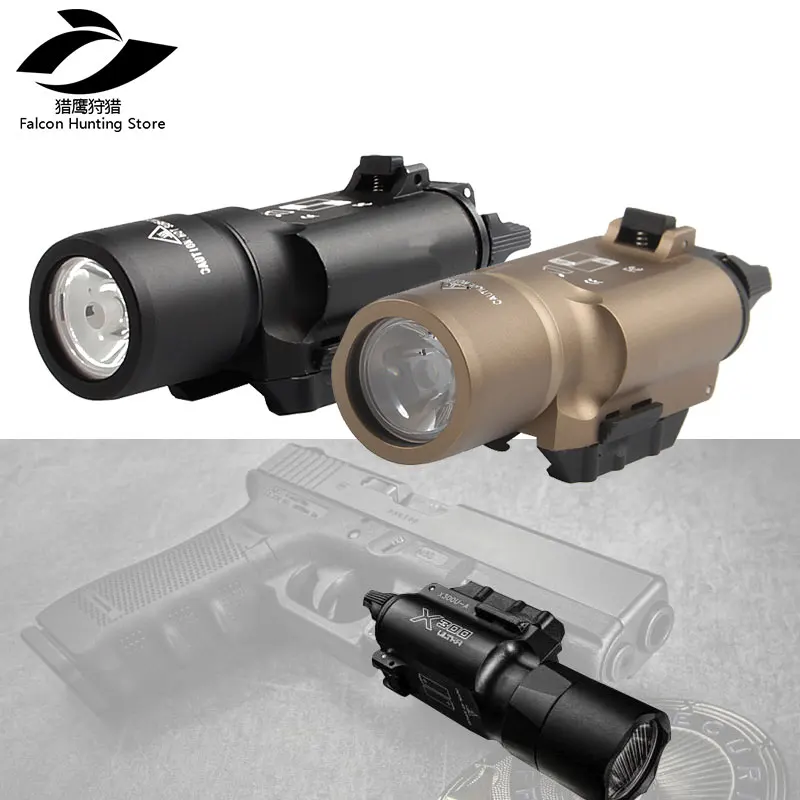 

Tactical Hunting Airsoft X300 Ultra LED Weapon Light Pistol Lanterna Airsoft Flashlight with Picatinny Rail