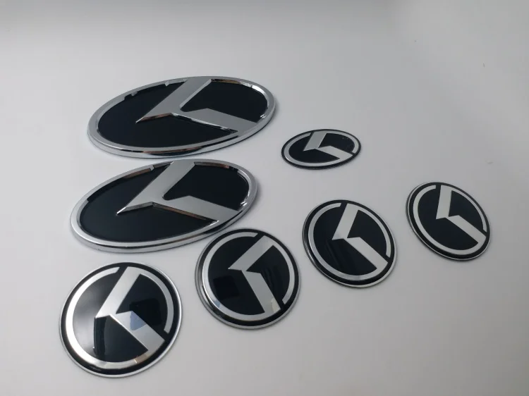 K Logo 7 шт./компл. автомобильный передний задний стеллаж значок Крышка эмблема для