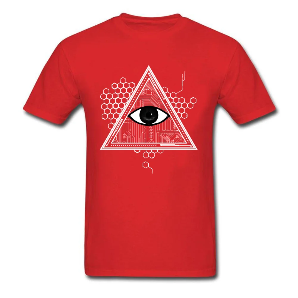 THE EYE Print Mother Day 100% Cotton Round Collar Men Tops Tees Normal Tee-Shirt Funny Short Sleeve Top T-shirts THE EYE red