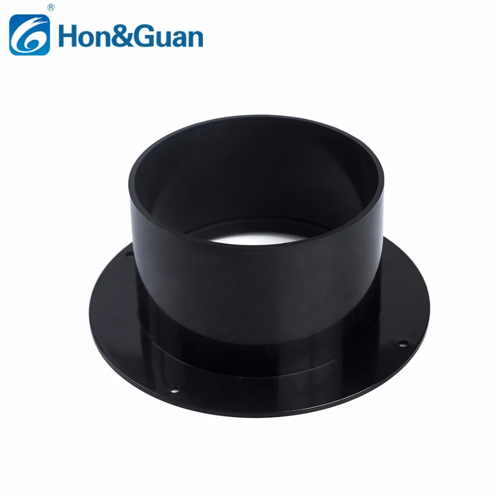 4~6 inch Ducting Outlet Exhaust Pipe Connector ABS Straight Pipe Flange Ventilation Ducting Connector for Exhaust Hose Vent Tube
