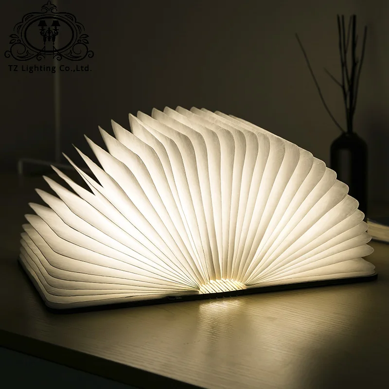 TZ Fold LED Book Lamp Night Light Creativity Bedroom Living Room Hotel lobby Accompanying Sleep Colorful Gift USB Rechargeable | Лампы и