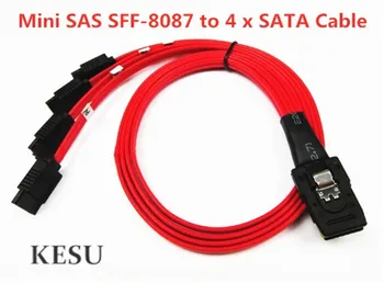 

6Gbp HD Mini SAS SFF-8087 36Pin 36-Pin to 4 x SATA Date Cable Hard Drive Cable HDD HD Mini SAS Host/Controller