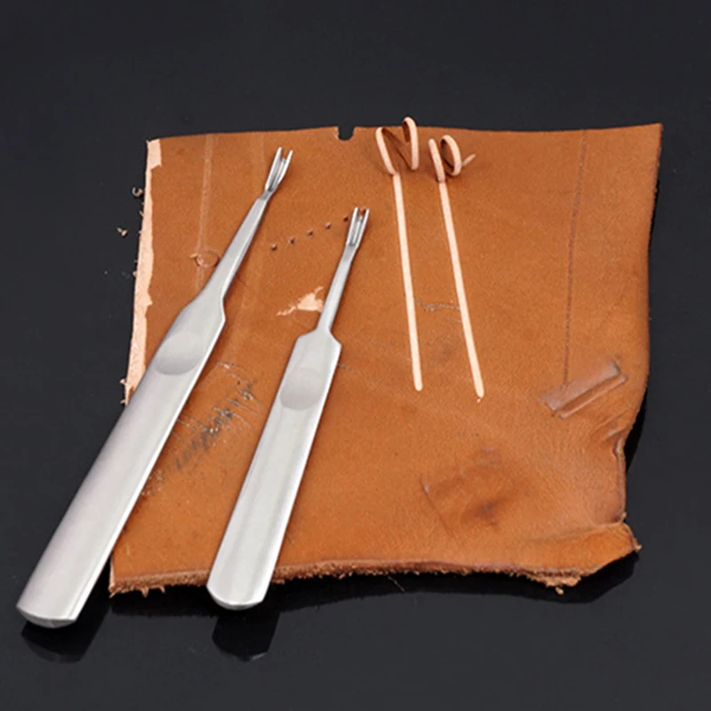 

5Pcs Working Hand leather Edge Skiving DIY Tools Keen Edge Beveler Silver