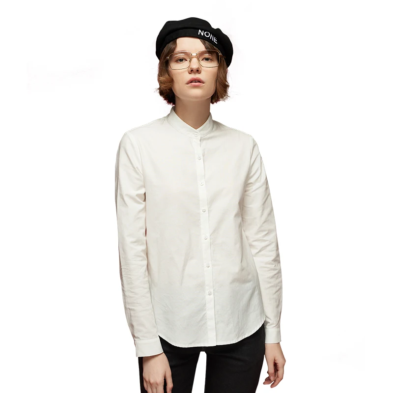  Toyouth Office Ladies Workwear Solid Shirts Fashion 5 Style Collar Blouses Casual Woman Blue White 