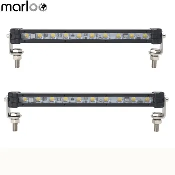 

Marloo 2X 9 inch Mini Single Rows LED Light Bar 10w Spot Led Work Driving Lamp 12V 24V White DRL 4X4 Car SUV Offroad Lights