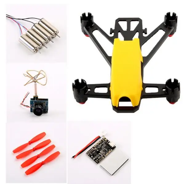 

Q100 Mini Brushed Room Frame with 8520 brushed motors 60MM props F3 brushed flight control 25mW Transmitter W/ 520TVL Camera