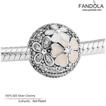 Стерлингового серебра 925 очаровательные цветы браслет-бусы для изготовления ювелирных изделий Подходит браслет Подвески Серебро 925 ювелирные изделия