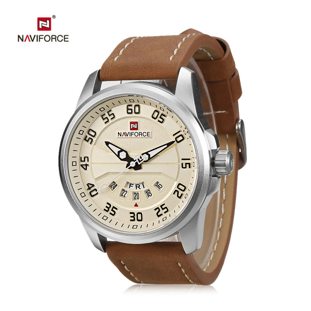 

NAVIFORCE 9124 Luxury Brand Men Army Military Watches Men's Quartz Date Clock mLeather Waterproof Sports Watch Relogio Masculino