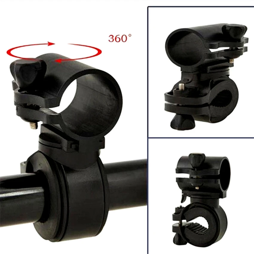 360 Degree Rotation Cycling Bike Bicycle Flashlight Torch Mount LED Head Front Light Holder Clip Accessories Lamp | Спорт и