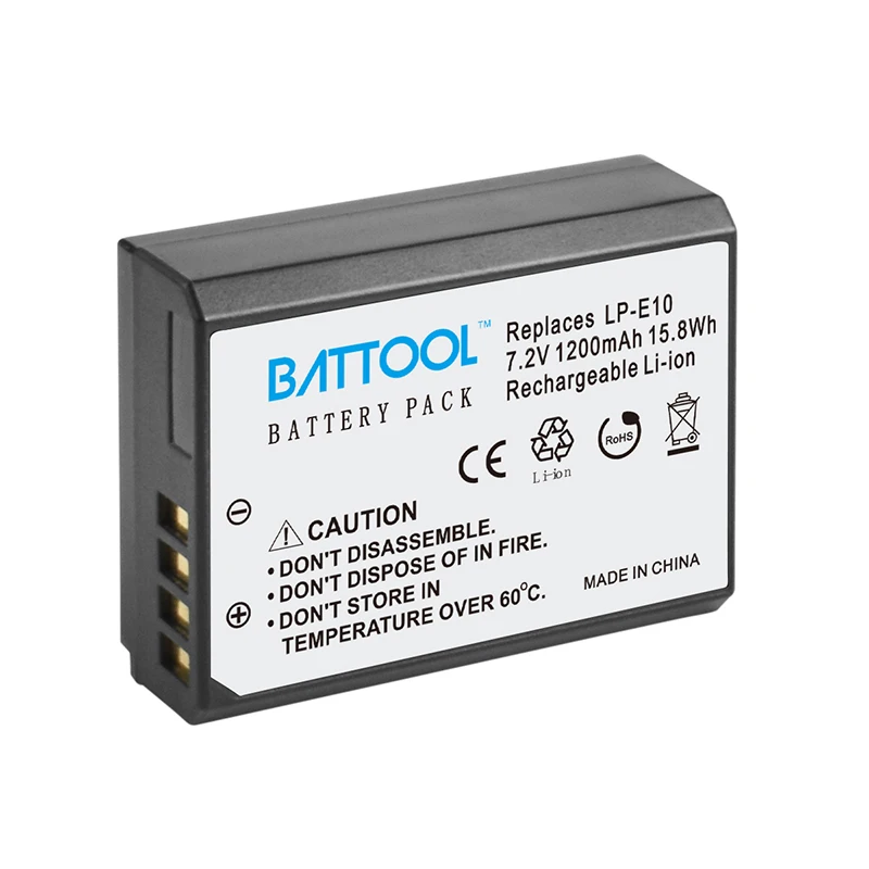BATTOOL 1200 мА/ч, LP E10 LP-E10 Li-Ion Батарея + LCD Dual charger для Canon Rebel T3 T5 T6 EOS 1100D поцелуй X70 поцелуй X50