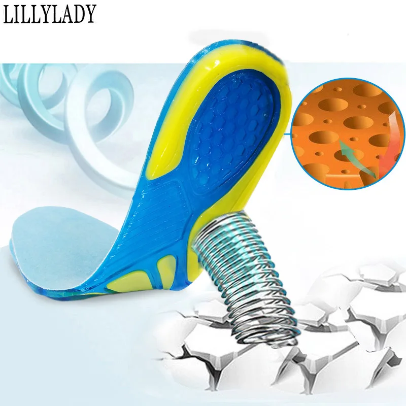 

Silicon Gel Insoles Orthotic Foot Care For feet Shoes Sole Sport Insoles Shock Absorption Pads Arch Orthopedic Pad Insole