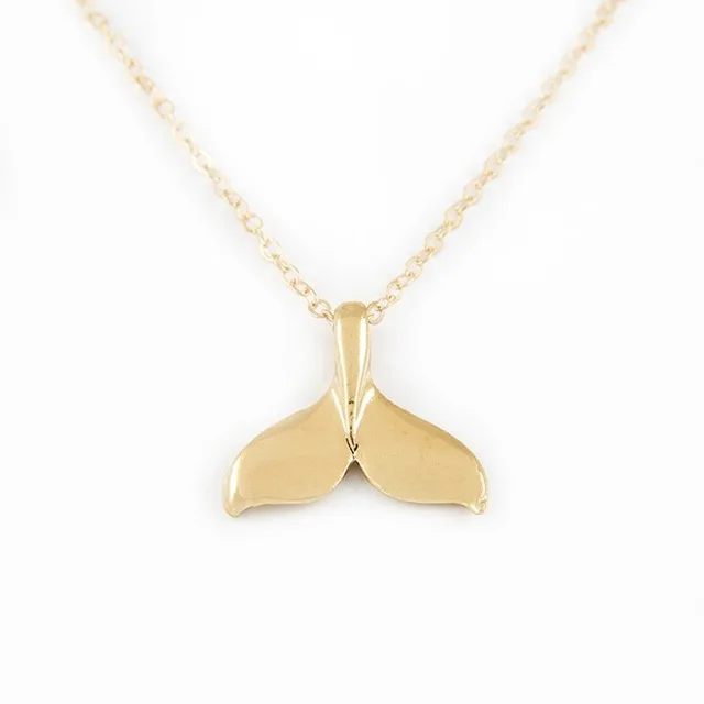 

Fashion Jewelry Shark whale mermaid Tail Pendant Necklace For Women Animal Fish Tail Necklace Clavicle Chain