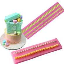 1 шт. 3D веревка формы силиконовые формы торт кружевной каймой формы Fondant(сахарная) форме пирожного желе украшения торта инструменты Кухня аксессуары