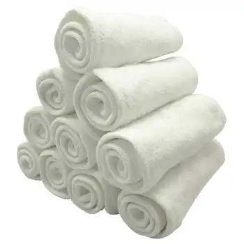

New Bamboo Brand 4 Layer White Washable Reusable Cloth Diaper Inserts Baby Nappies Inserts Microfiber Nappies