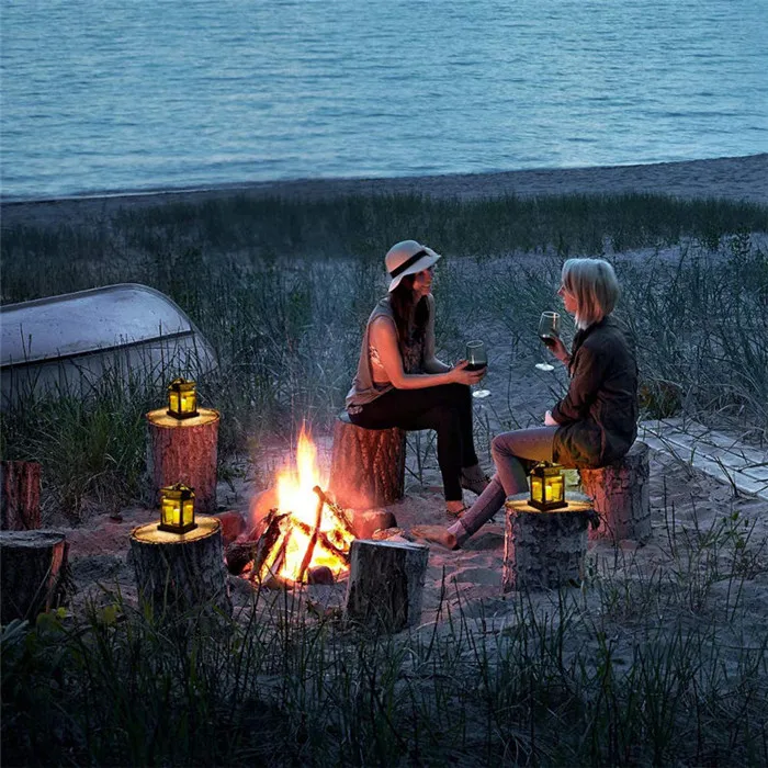 Solar Lamp LED Handing Candle Lantern 5