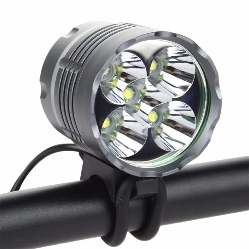 Cheap New Bicycle Light 5x CREE XM-L T6 Bike Front Light Headlight + 10000mAh Waterproof Battery Pack for Strong Bright 3 Hours 2 Cheap New Bicycle Light 5x CREE XM-L T6 Bike Front Light Headlight + 10000mAh Waterproof Battery Pack for Strong Bright 3 Hours 2