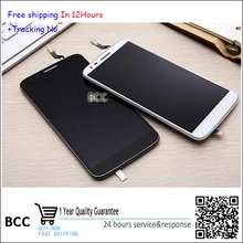 Top quality Black white Touch Screen LCD display with frame For LG G2 d802 d805 Test