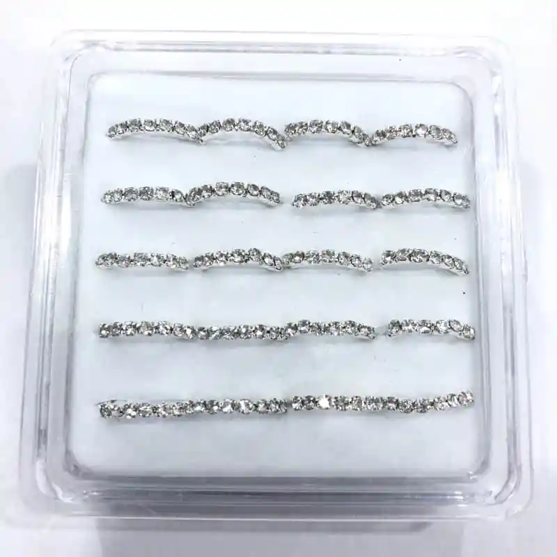 20PC Silver Color 11mm Nose Piercing body Jewelry Cz Gold Color Nose Hoop Nostril Ring Helix ring Earring women 2020 New Fashion