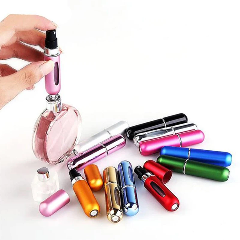 

5ml 1PCS/3PCS/6PCS Set Portable Refillable Perfume Atomizer Bottle With Spray Empty Cosmetic Containers Parfum Case For Traveler