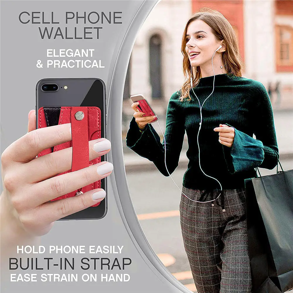 Finger Ring Mobile Phone Stand Holder For iphone X XS Max XR 5S SE 6 6S 7 8 Plus Leather Wallet card slot For Huawei For Samsung