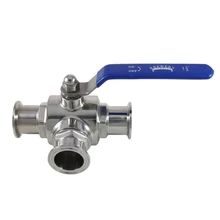 1,5 ''Санитарно-гигиенический зажим для 3-ходовой шаровой клапан в виде буквы т, пробуренные, SS304