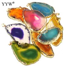 

Hot Sale Druzy Natural Druzy Agates Pendant Stone Agates Connector Irregular Open Agates Geode Druzy Connectors Drusy Jewelry