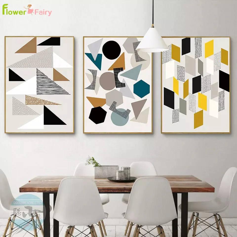 

Abstract Geometric Canvas Painting Nordic Posters Picture For Living Room Wall Art Pictures Prints Home Decor Gift Unframed