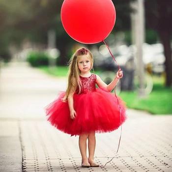 

12-24M Girls Clothes Girl Dress Purple Blue Red Dress Princess Sress Roupas Infantis Menina Flower Girls Sequined dresses