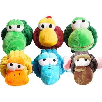 

2018 New Arrival Pet Dog Toys Medium Large Dogs Toys Knot Rope Chew Squeak Toys Huskies Molars Shape Bite-resistant Toys