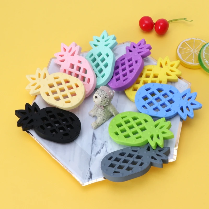 Детские силиконовый Прорезыватель для зубов кулон игрушки-Жвачки милые фрукты дизайн Прорезыватель младенцев без БФА, силиконовый DIY
