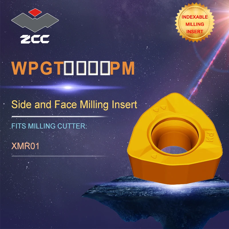 

ZCC.CT lathe inserts WPGT WPGT-PM for high feed milling cutter XMR01 for profile milling indexable milling tools