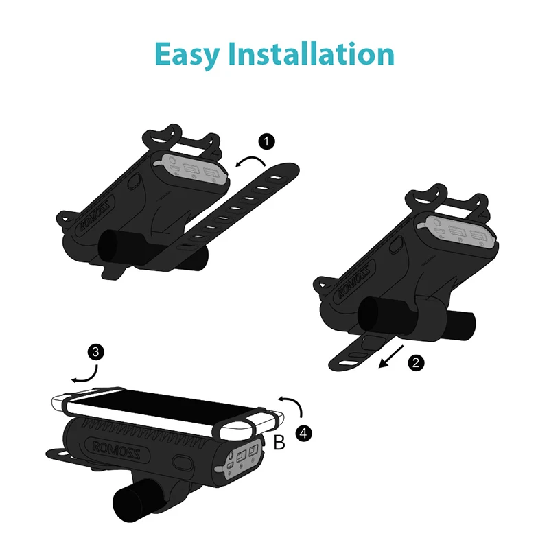Romoss UR01 10000mAh Power Bank 2 in 1 Portable Charger With Bike Phone Mount Holder External Battery Pack For Smartphone Xiaomi Romoss UR01 10000mAh Power Bank 2 in 1 Portable Charger With Bike Phone Mount Holder External Battery Pack For Smartphone Xiaomi