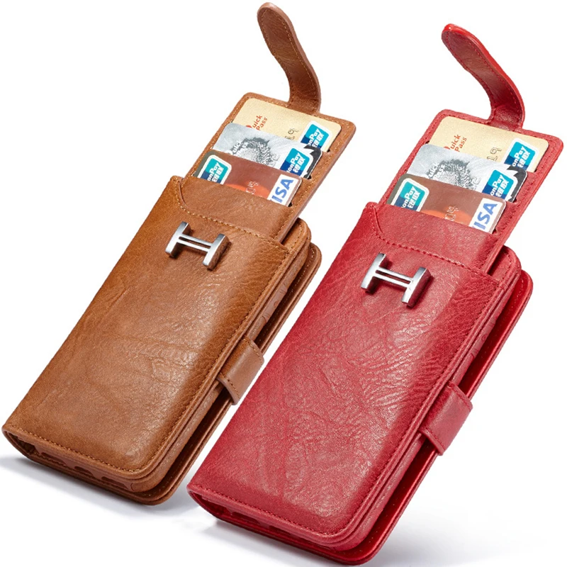

S10 Plus Wallet Leather Case for Samsung S10e S10 S8 S9 Plus Card Slot Shockproof Flip Phone Bags for Samsung Note 8 Note 9 S7
