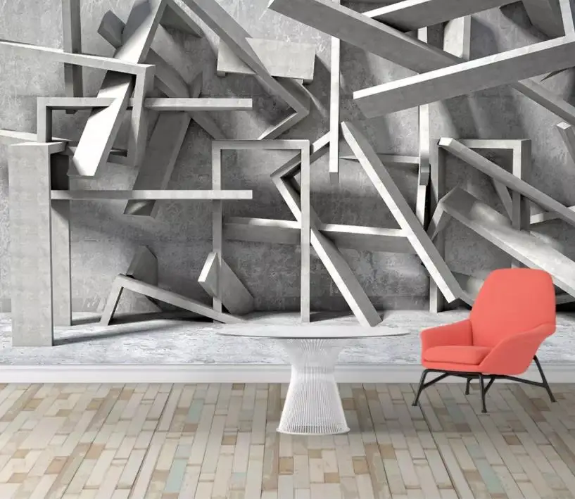 Custom decoration 3D Photo Wallpaper geometry Mural Wall Living Room Home Decor 3 d wallpaper for walls | Обустройство дома