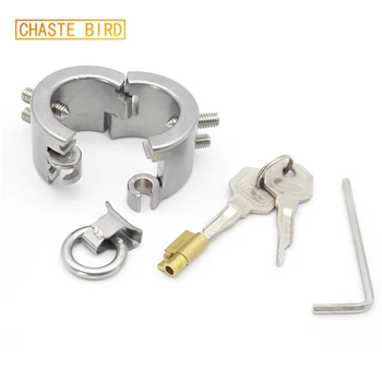 CHASTE BIRD Male Stainless Steel Cock Ring Pendant Scrotum Testicle Chastity Belt Kali's Teeth Penis Sex Toy BDSM A149 5