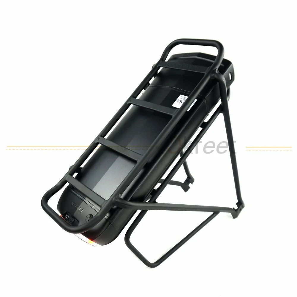 Excellent Okfeet Powerful Bateria 36V 48V 13Ah 16Ah Rear Rack Battery for Bafang  eBike Battery + Double Layer Luggage 16