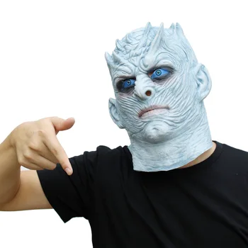 

Power Game Halloween Mask Night King Walker Face Night Z Zombie Latex Mask Adult Role Playing Throne Costume Party Mask