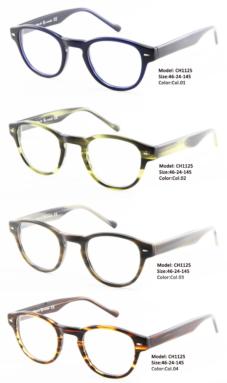 Großhandel Augen Frauen Retro Runde Acetat Für Rahmen Männer Wunder Und Gläser Optische 55rwpqT