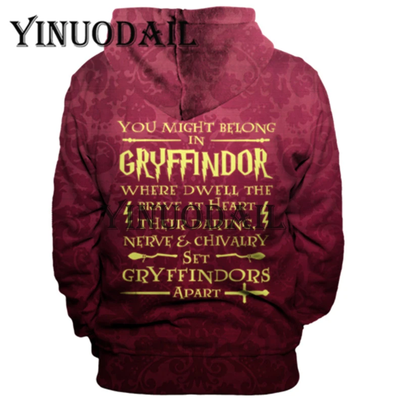 Wizardry 3D Printed Hoodie with Pocket Ravenclaw Gryffindor for Adult Unisex Sweatshirt Costume Hoodies Men Clothes Harri Potter Wizardry 3D Printed Hoodie with Pocket Ravenclaw Gryffindor for Adult Unisex Sweatshirt Costume Hoodies Men Clothes Harri Potter