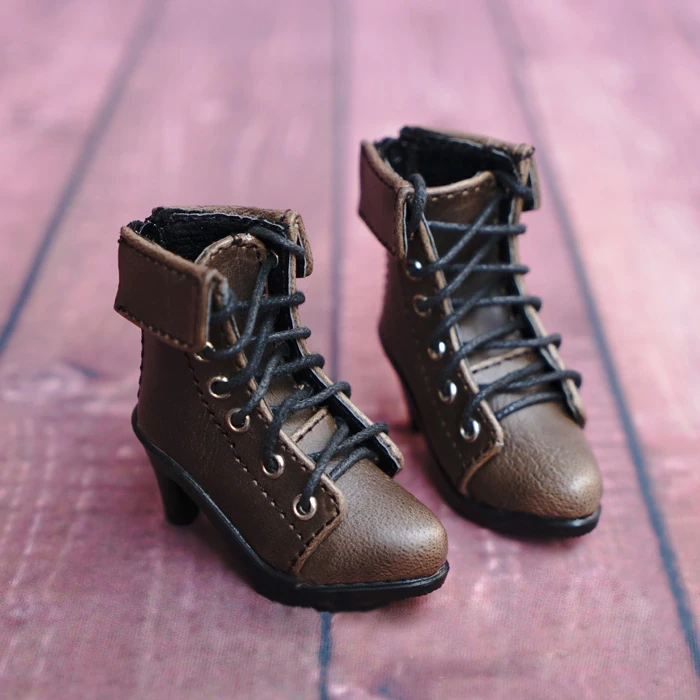 

D01-P004 children handmade toy 1/3 1/4 Doll Accessories BJD/SD doll shoes Pointed strap high heel ankle boots 1 pair