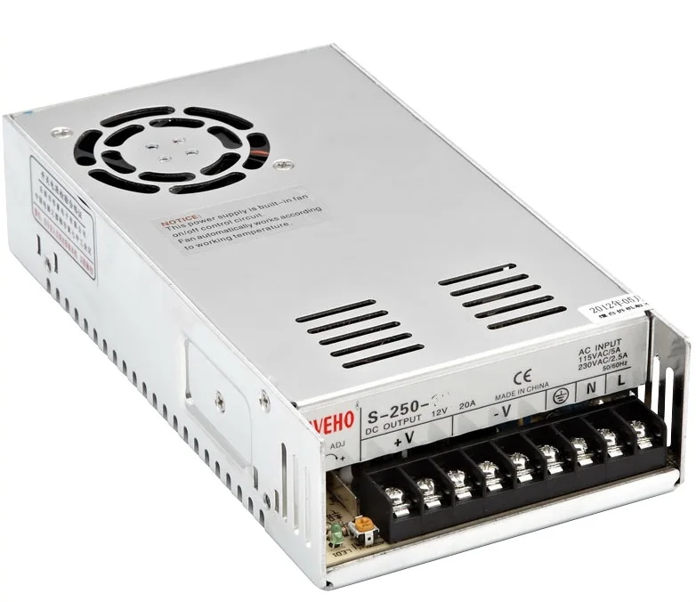 

Professional switching power supply 250W 12V 20A manufacturer 250W 12v power supply transformer