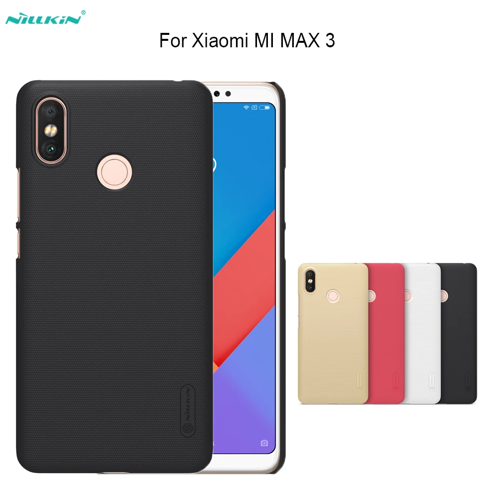 

For xiaomi mi Max 3 case Nillkin Super frosted PC hard plastic back cover case for Xiaomi mi max 3 phone bags case cover