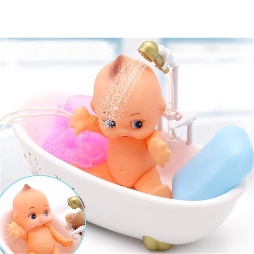 

Children's Simulation Play Suit Girl Baby Shower Bath Toys Bathroom Mini Doll Electric Spray Water Bath Suit Baby Comfort Toys
