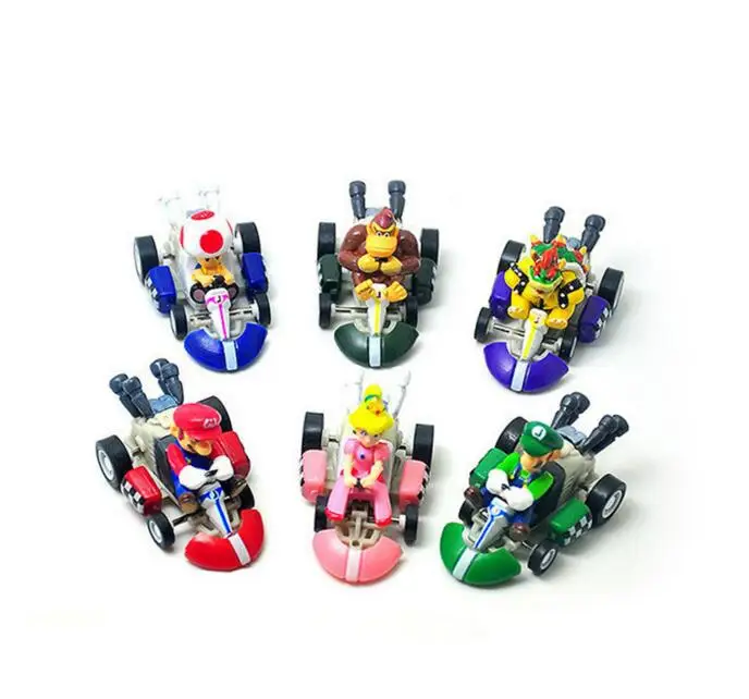 1pcs arrivel Super Mario Bros Figures Japan Anime Luigi Dinosaurs Donkey Kong Bowser Kart Pull Back Car Pvc Kids Hot Toys random 1pcs arrivel Super Mario Bros Figures Japan Anime Luigi Dinosaurs Donkey Kong Bowser Kart Pull Back Car Pvc Kids Hot Toys random