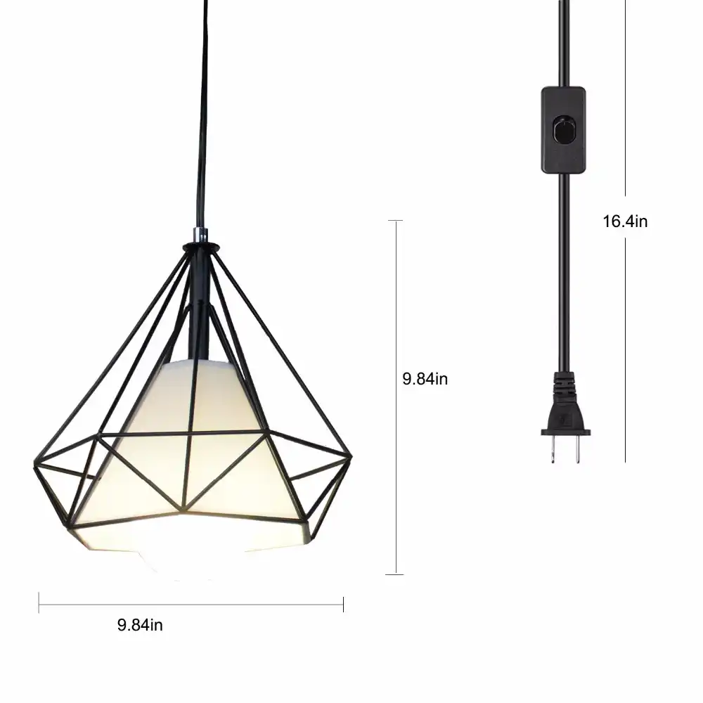 Ganeed Plug In Pendant Light Industrial Hanging Pendant Lights