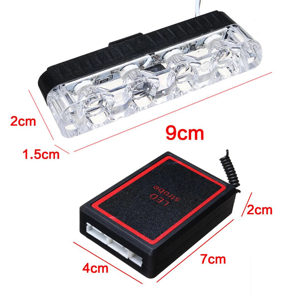 Castaleca 4X4 LED Strobe Warning Police Light Wireless Remote For Car Truck Emergency DRL Day Running Ambulance Firemen Light Castaleca 4X4 LED Strobe Warning Police Light Wireless Remote For Car Truck Emergency DRL Day Running Ambulance Firemen Light