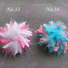 Новые 280 шт. девушка 3.5 ''Перо коркер волос Луки Разноцветные Korker клипы Мода Гир Перо волосы Луки